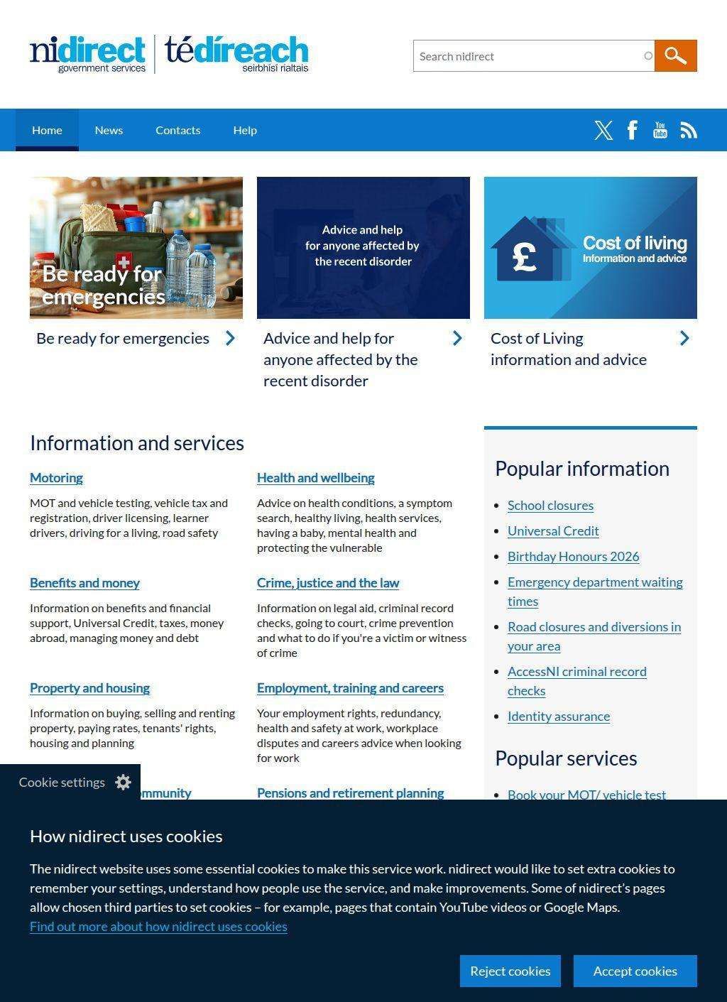 nidirect: Northern Ireland Government Services