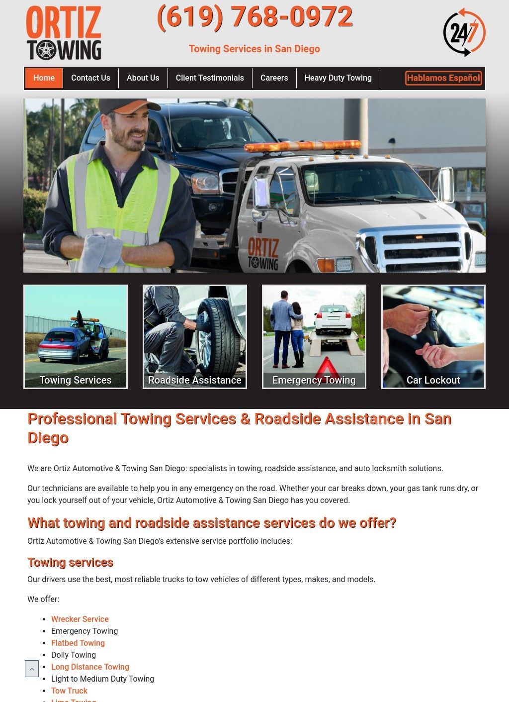 Ortiz Automotive & Towing - 24/7 Towing Solutions in San Diego, CA