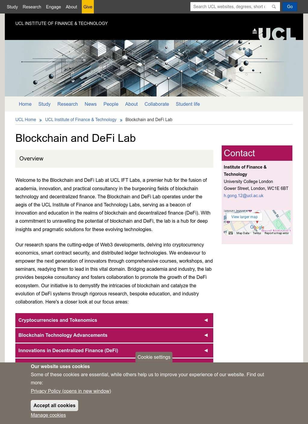 UCL Blockchain and DeFi Lab