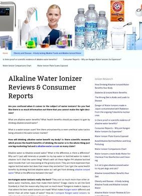 Alkaline Water Ionizers