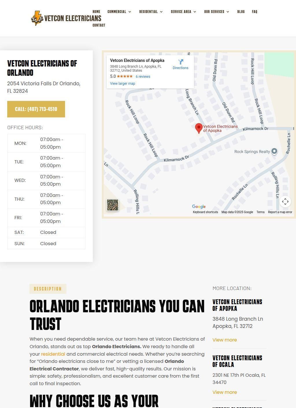 https://vetconelectricians.com/orlando-electricians-32824 Vetcon Electricians of Orlando