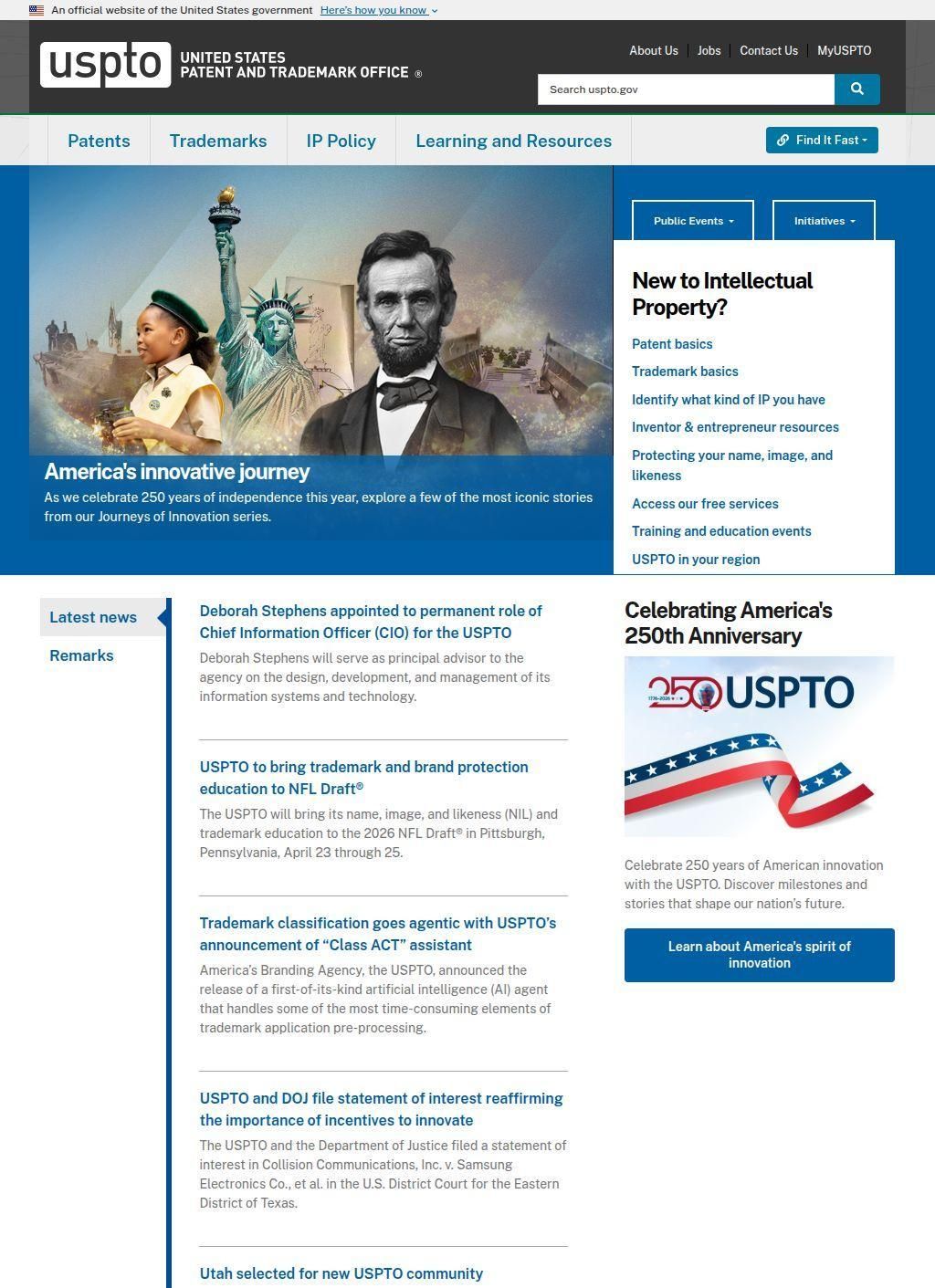 United States Patent and Trademark Office
