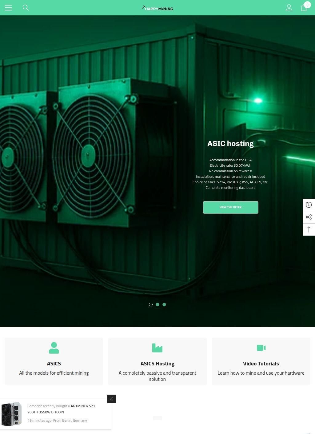 Happy Mining - Cryptocurrency Mining Solutions