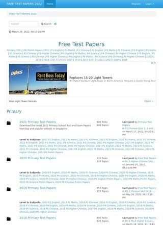Free Test Papers