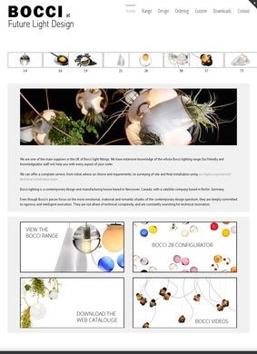 Bocci Lighting UK Website