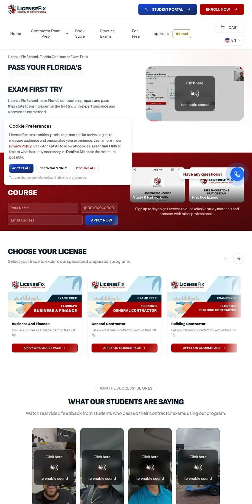 License Fix School - Florida Contractor Exam Prep