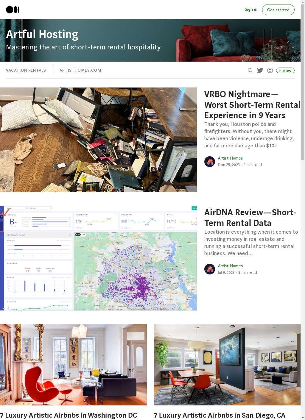 https://medium.com/artful-hosting Artful Hosting