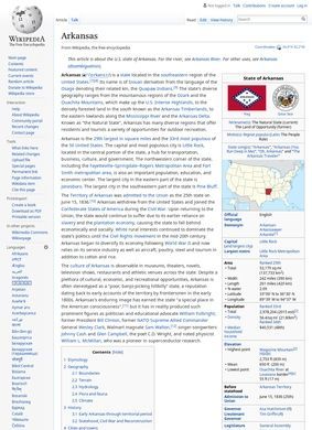 Wikipedia: Arkansas