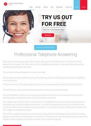 Virtual Receptionist London