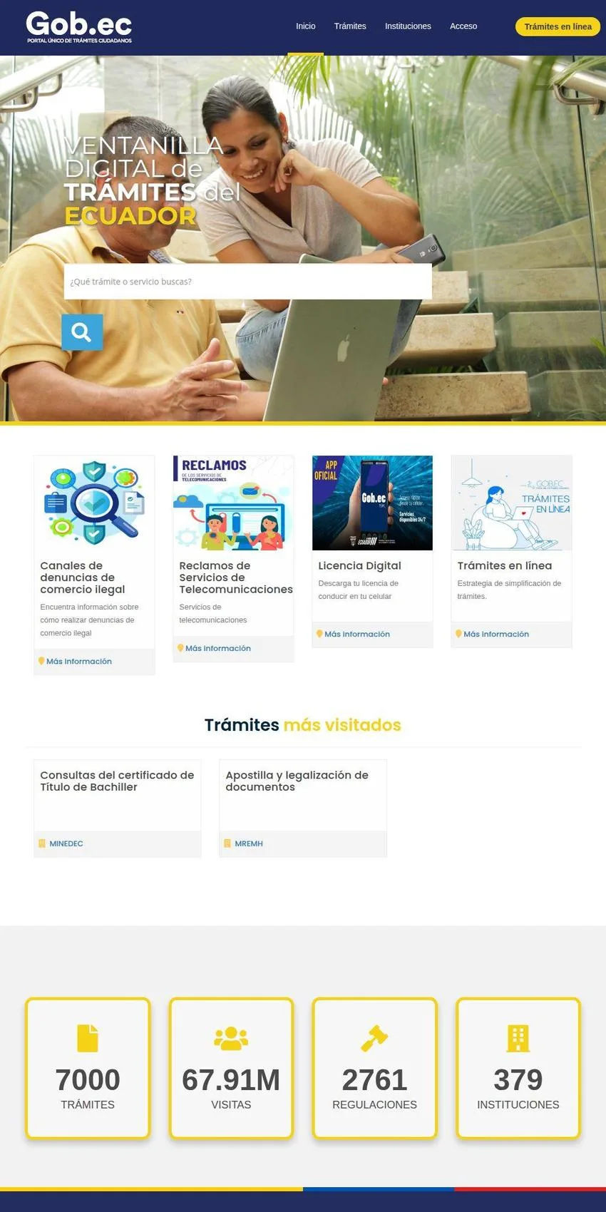 GOB.EC, Official Guide to Procedures and Services of the Government of Ecuador