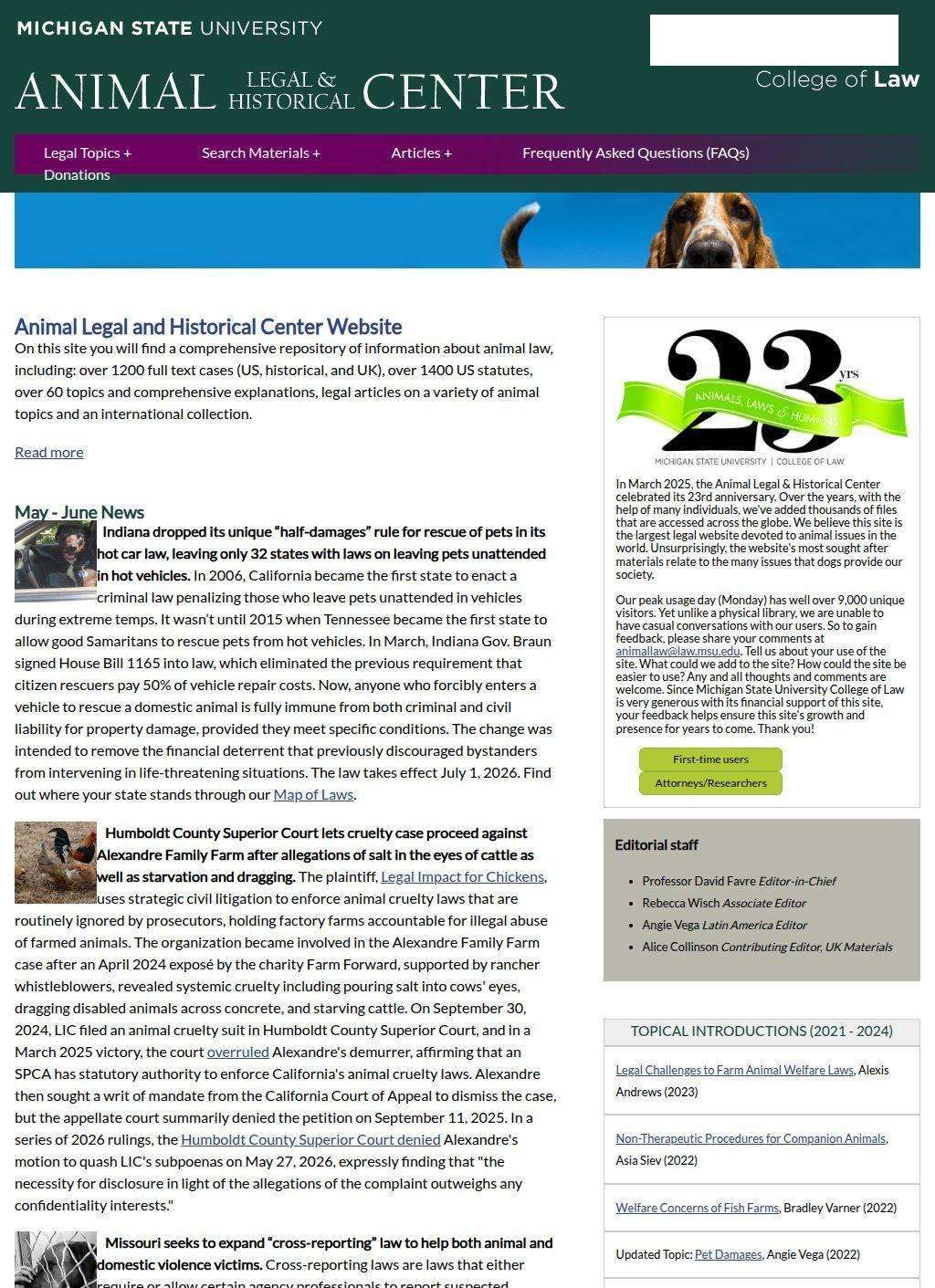 Animal Legal & Historical Center, Michigan State University College of Law