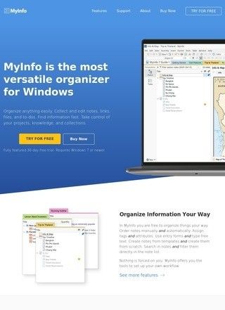 MyInfo - Personal Information Management Software