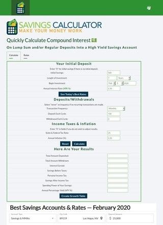 Savings Calculator