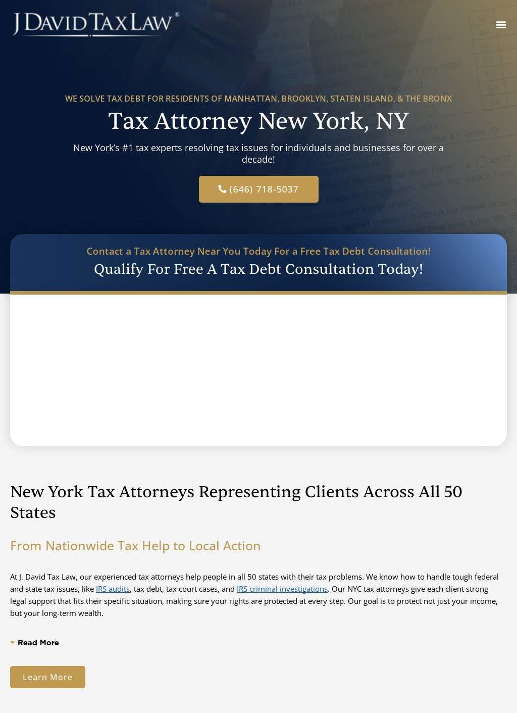 J. David Tax Law New York
