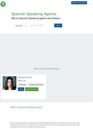 Spanish Speaking Agents