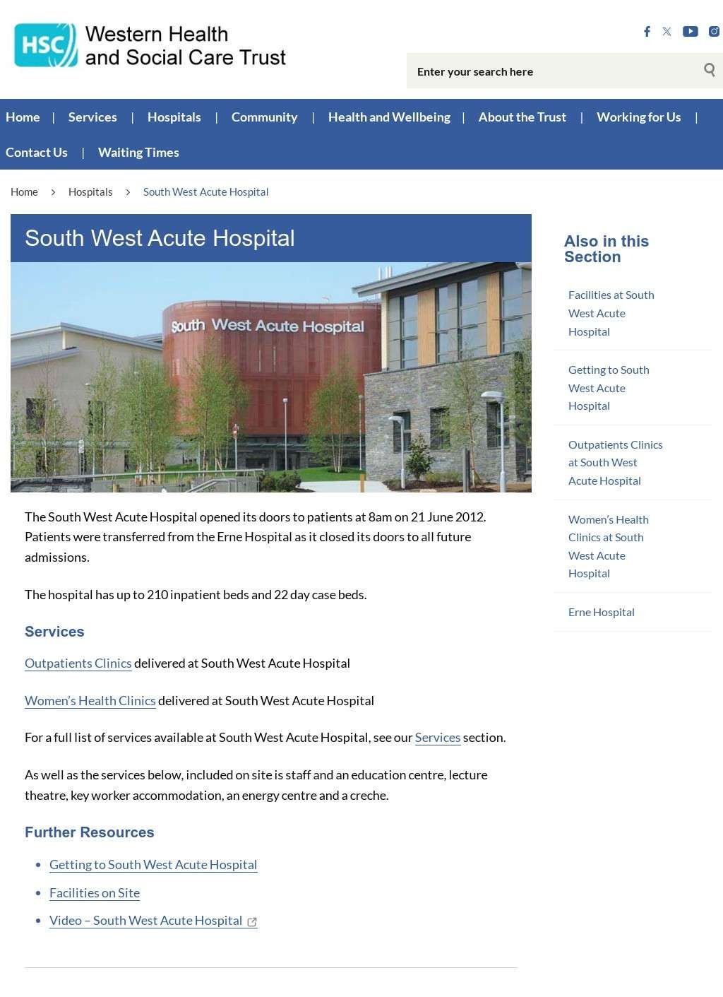 South West Acute Hospital