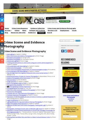 Crime Scene and Evidence Photography