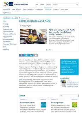 Solomon Islands and ADB