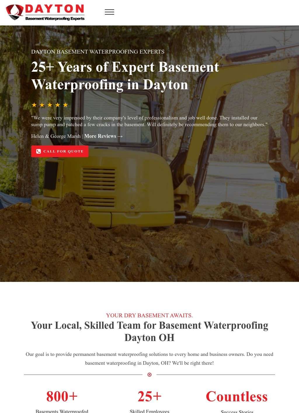 Basement Wall Waterproofing in Dayton