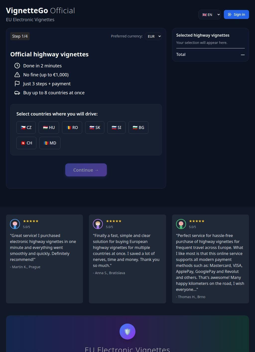 VignetteGo: Europe Highway Vignettes