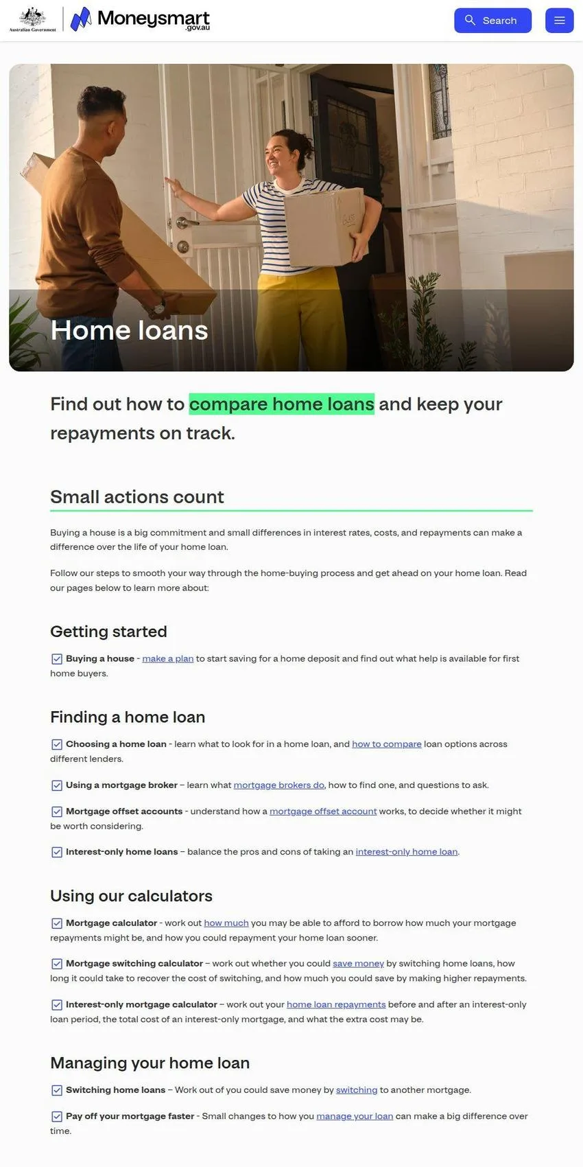 Moneysmart - Home Loans and Property Guidance from ASIC