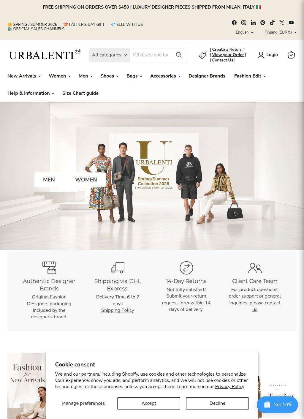 Authentic Designer Fashion | URBALENTI™ NYC